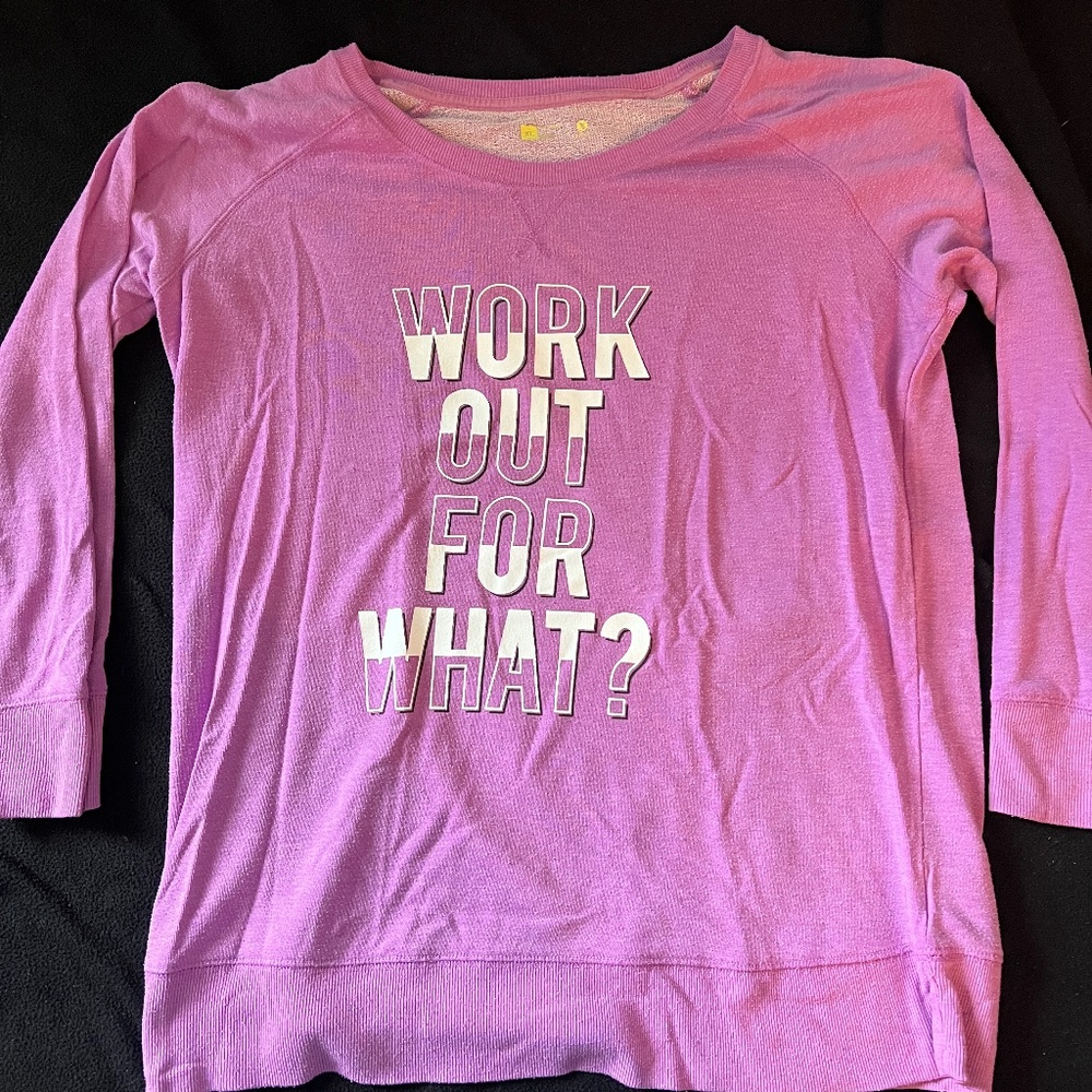 Purple workout shirt